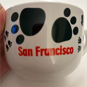 Jumbo Ceramic San Francisco Paw Print Mug